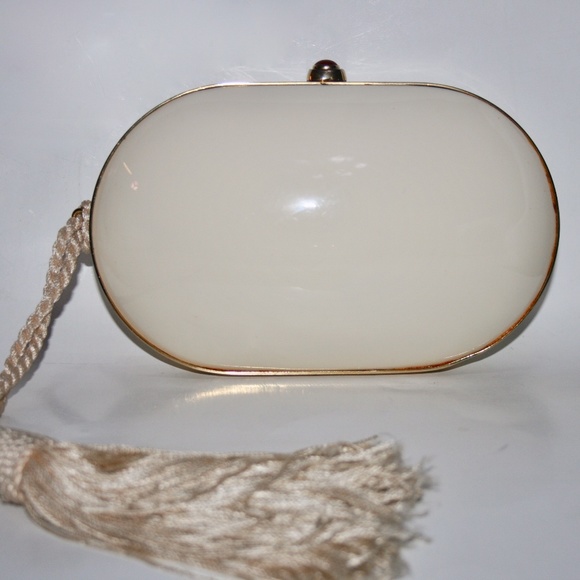 Judith Leiber Handbags - Vintage Judith Leiber Lucite Clutch w/ Tassel